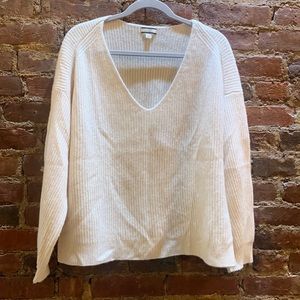 JCREW WOMENS CASHMERE CREAM SWEATER SIZE L NEW WITHOUT TAGS